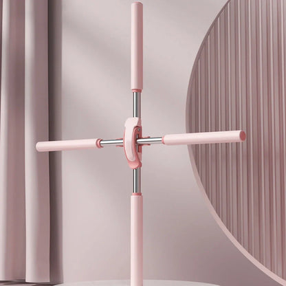 Stainless steel adjustable body stick yoga shoulder opener with 54-86cm range in blue, green, pink colours