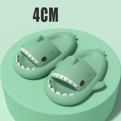 Cozy cartoon shark-themed slippers with anti-slip sole for indoor and outdoor wear