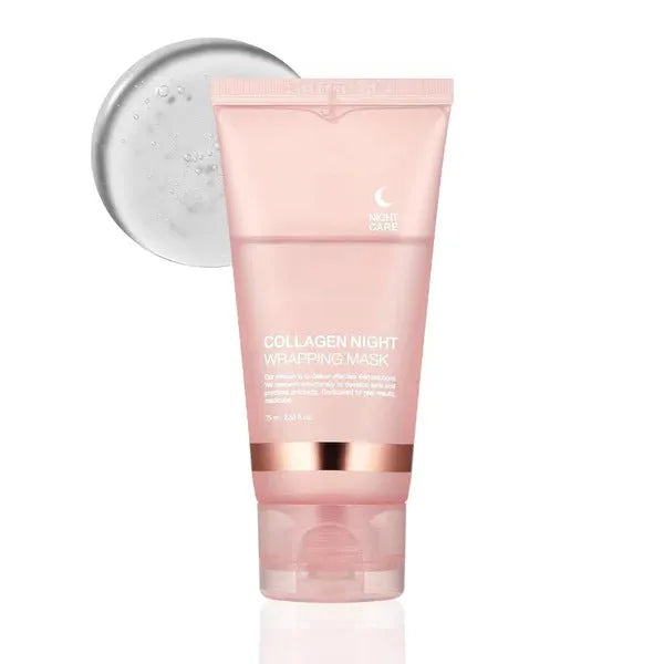 75ml collagen night sleep facial mask with application brush for overnight skincare