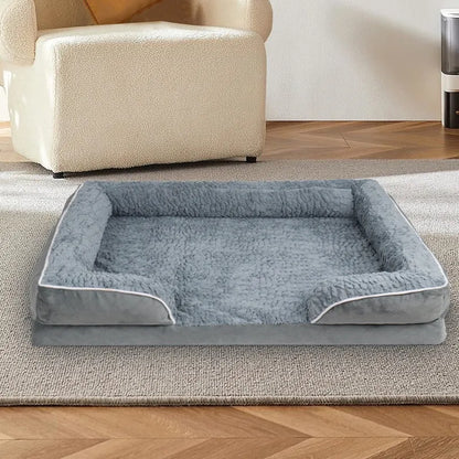 Waterproof washable dog kennel pad in light grey, dark grey, and coffee brown colours