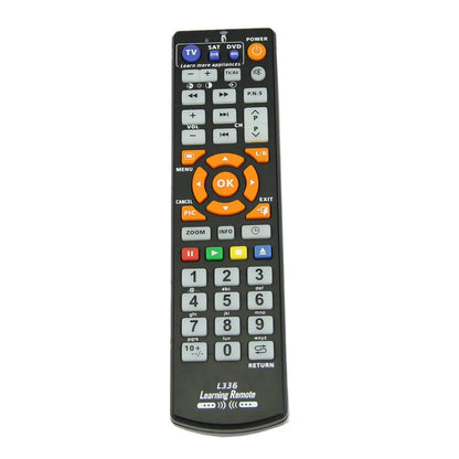 Black L336 learning remote control for audio and electronic equipment.