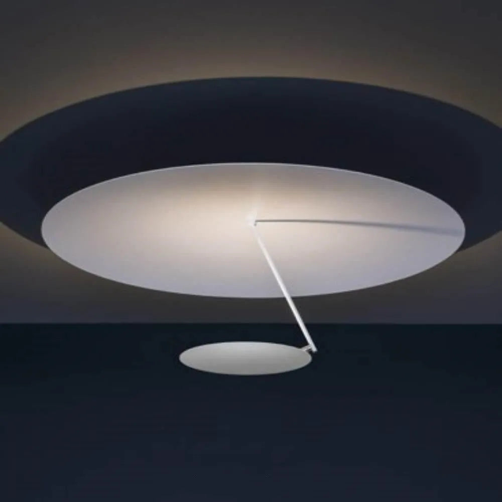 50cm iron ceiling lamp with LED warm light in white or white gold finish for room illumination