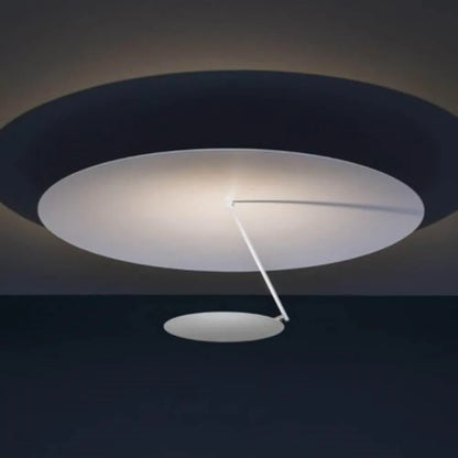 50cm iron ceiling lamp with LED warm light in white or white gold finish for room illumination