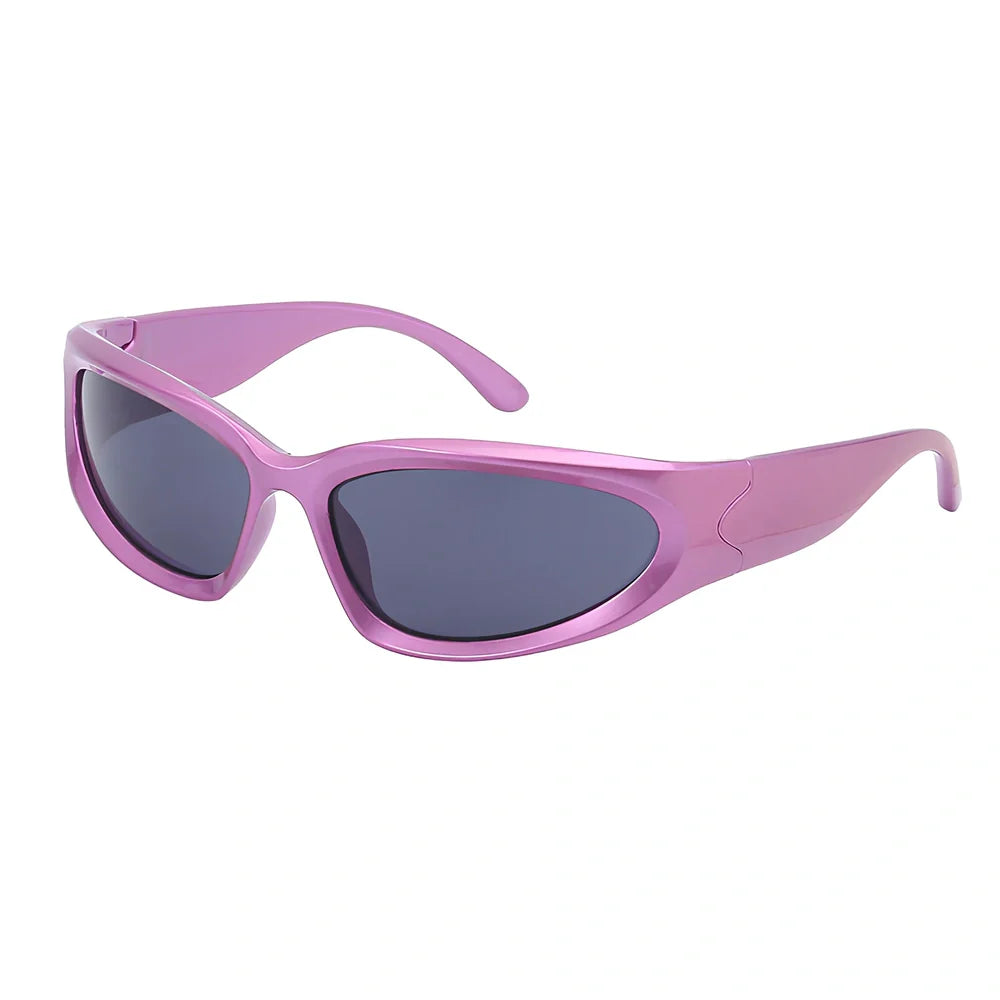 Personalised steam punk full frame cycling sunglasses in sand black grey chip style with mercury lenses for glare reduction