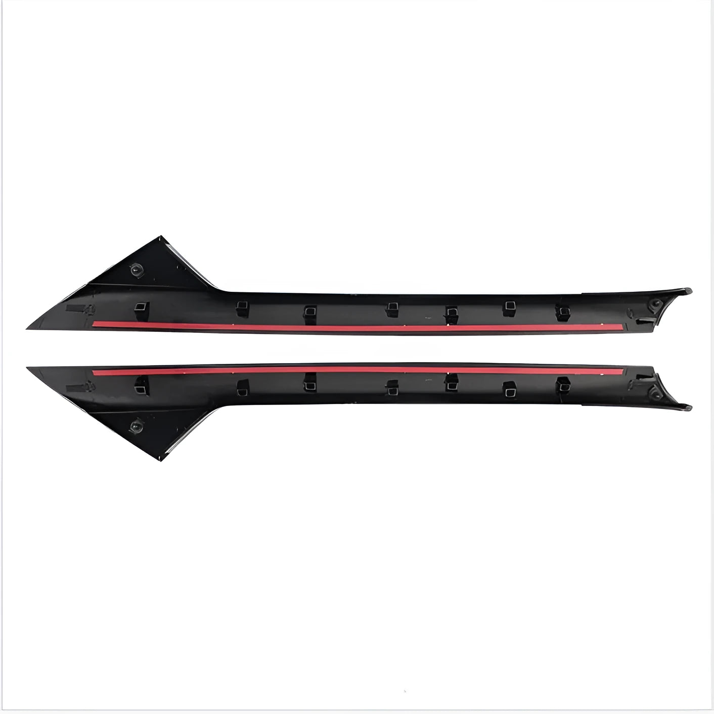 Genuine Ford black front windshield side trim panel, part number BB5Z-7803144-AA.