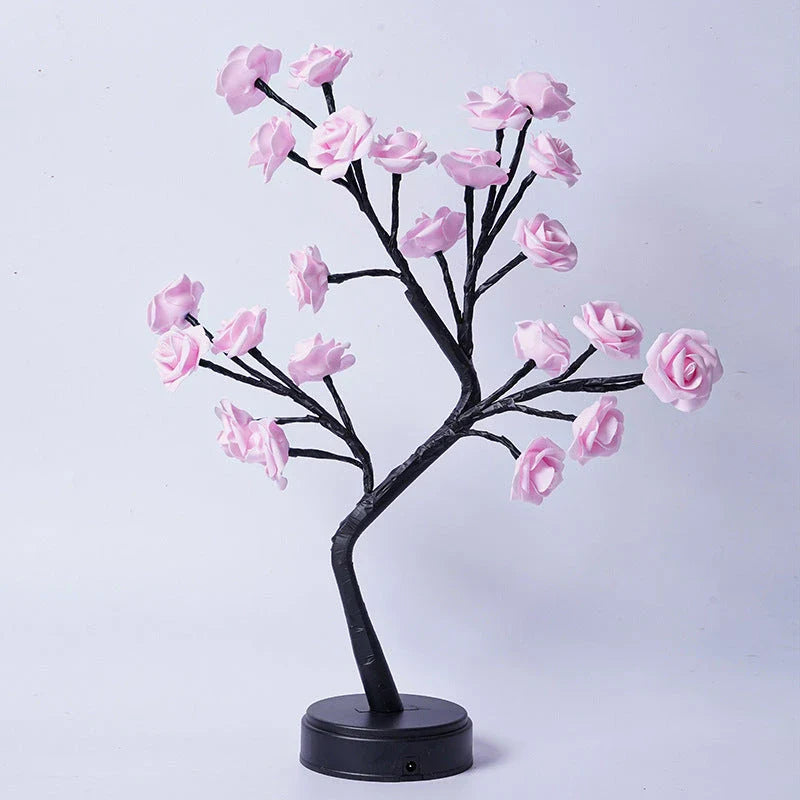Elegant USB Rose Lamp with mesmerizing 3D floral design and variety of vibrant color options for romantic desk lighting