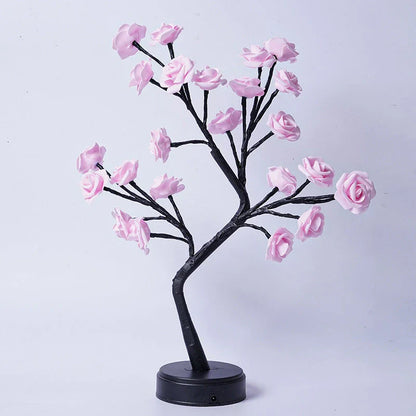 Elegant USB Rose Lamp with mesmerizing 3D floral design and variety of vibrant color options for romantic desk lighting
