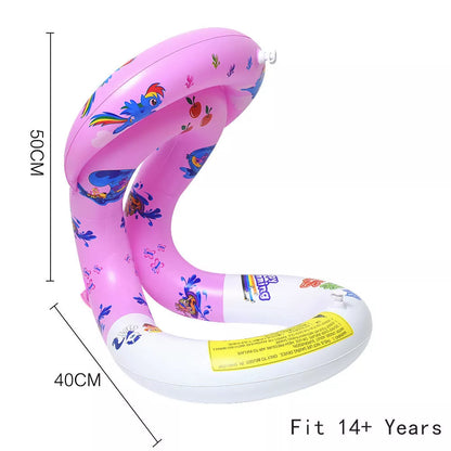 Happy Tour Thickened Double Airbag Swimwear in pink and blue for safe swimming