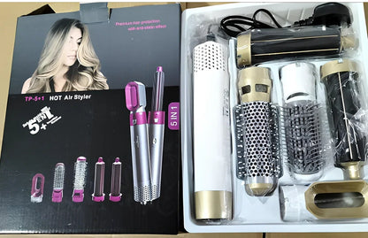 Multifunctional hot air curling iron in six colours with constant temperature technology and UK electrical compatibility