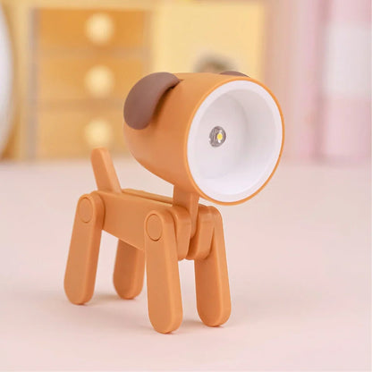 Hand-made mini night lamp with cartoon animal design in blue, measuring 33x55x80mm