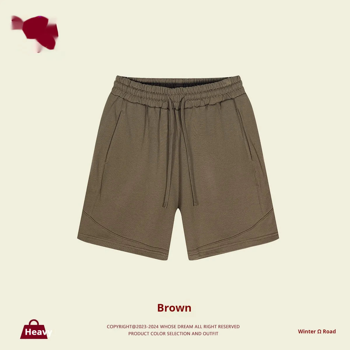 Children's cotton shorts in solid colours with loose fit for sports and casual activities