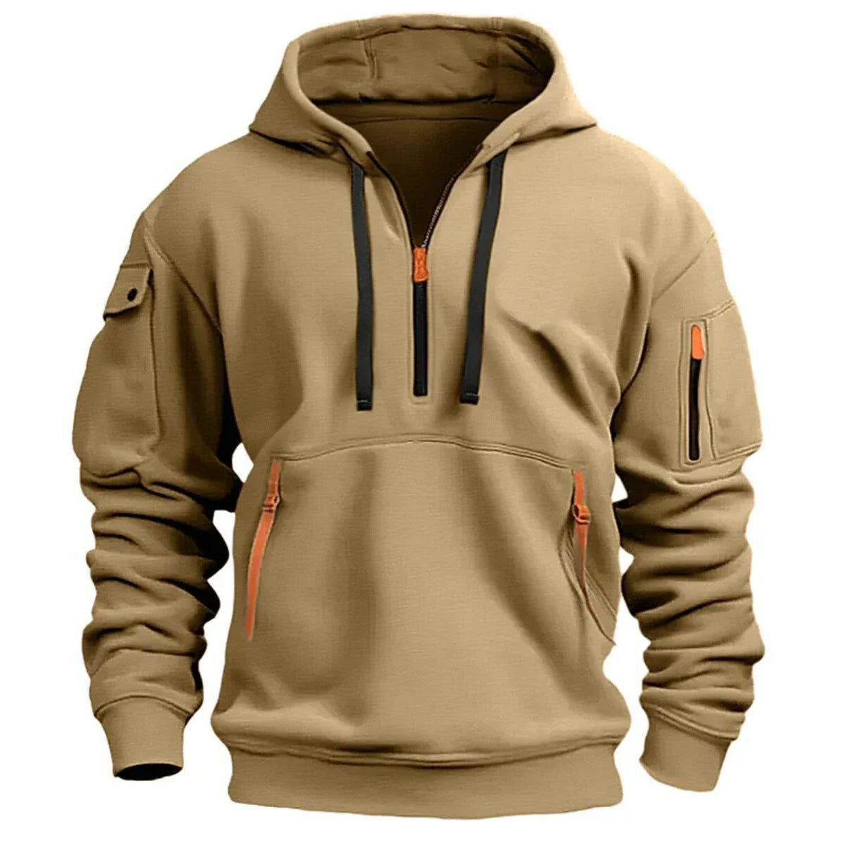 Comfy hooded pullover sweatshirt in various colors and sizes for men and women