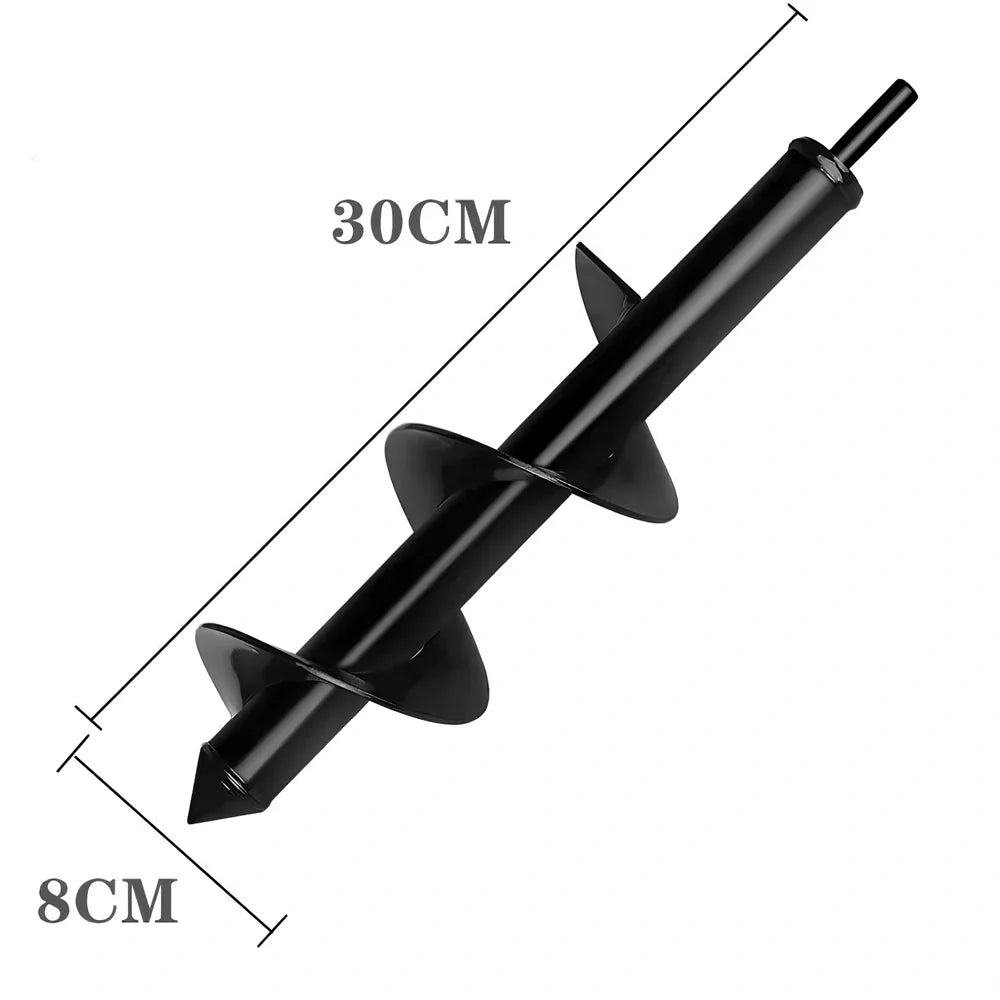 Spiral ground drilling machine with hexagonal shaft for garden tree planting and soil boring