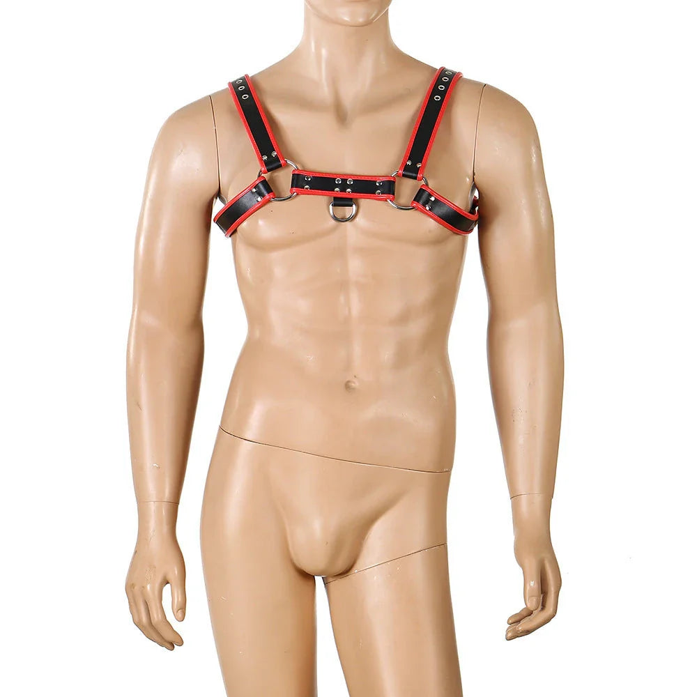 A stylish leather shoulder strap with a double-ring detail and breathable air holes, perfect for elevating your everyday carry.