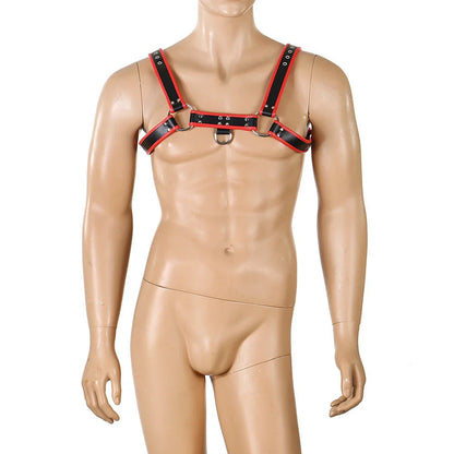 A stylish leather shoulder strap with a double-ring detail and breathable air holes, perfect for elevating your everyday carry.