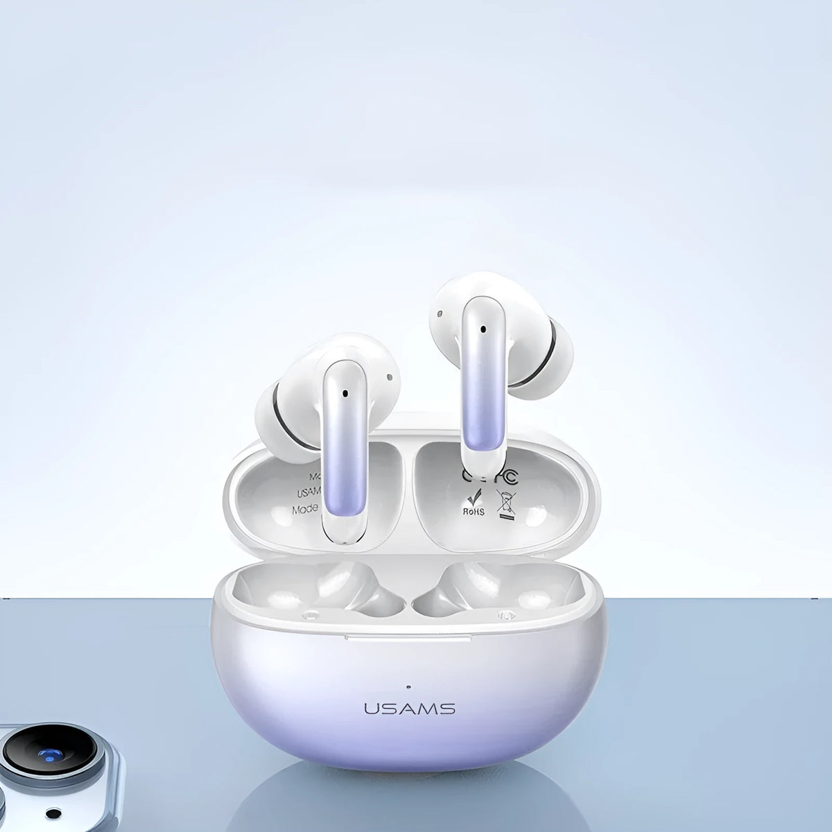 Wireless in-ear Bluetooth sports gaming headset in gradient blue colour