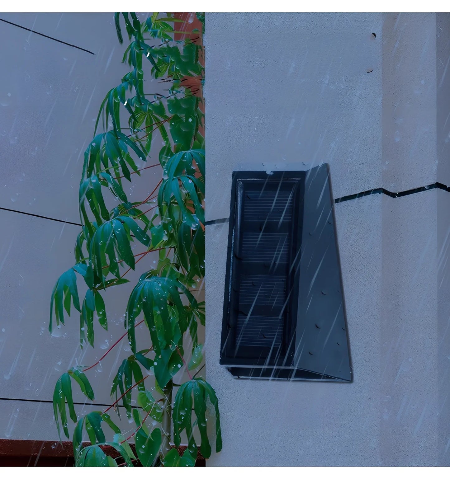 Solar garden wall light with European styling and waterproof ABS construction