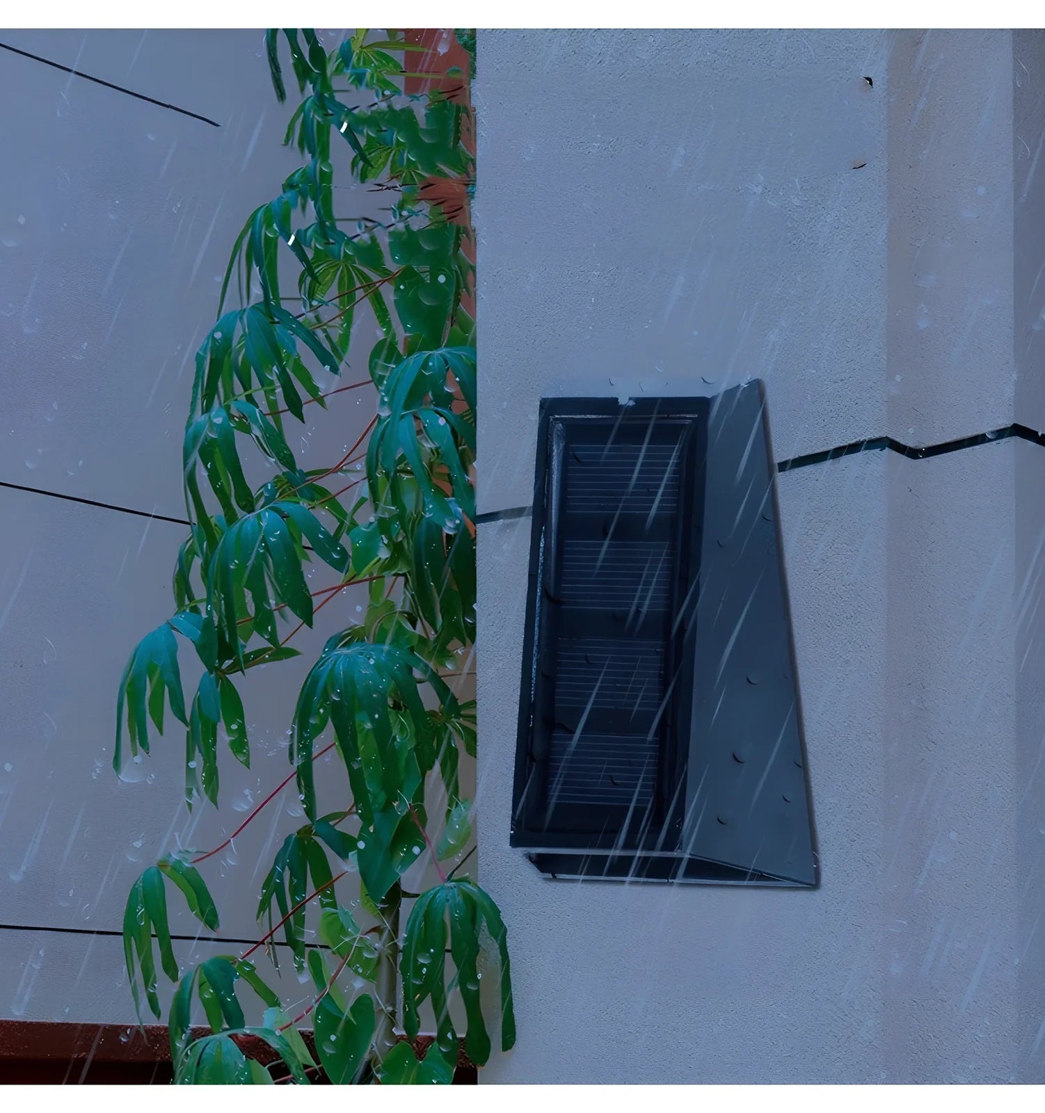 Solar garden wall light with European styling and waterproof ABS construction