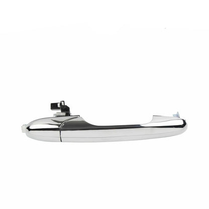 Black car door handle replacement part for a Fiat 500 vehicle.