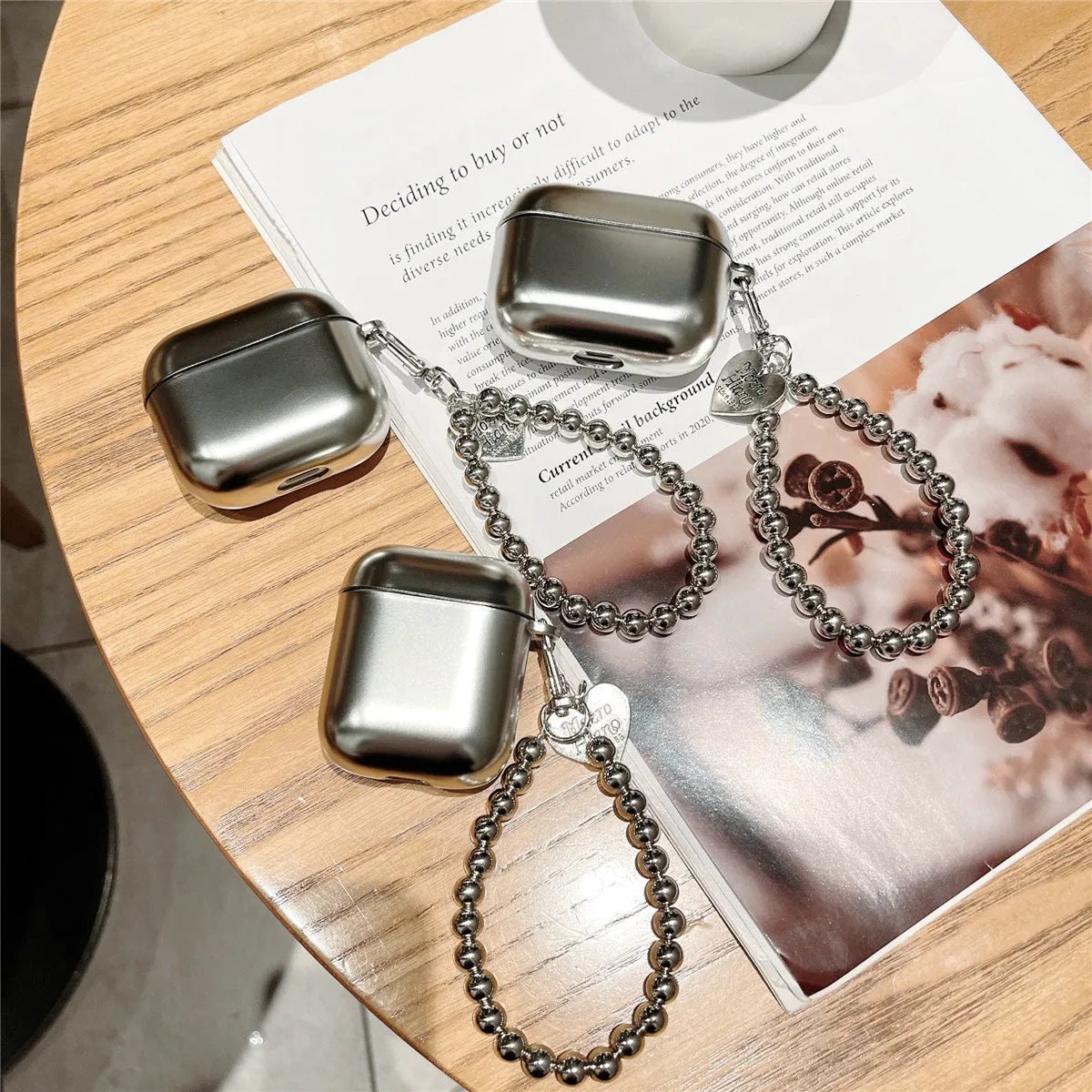 Matte electroplated TPU protective case for AirPods showing universal fit and scratch-resistant finish