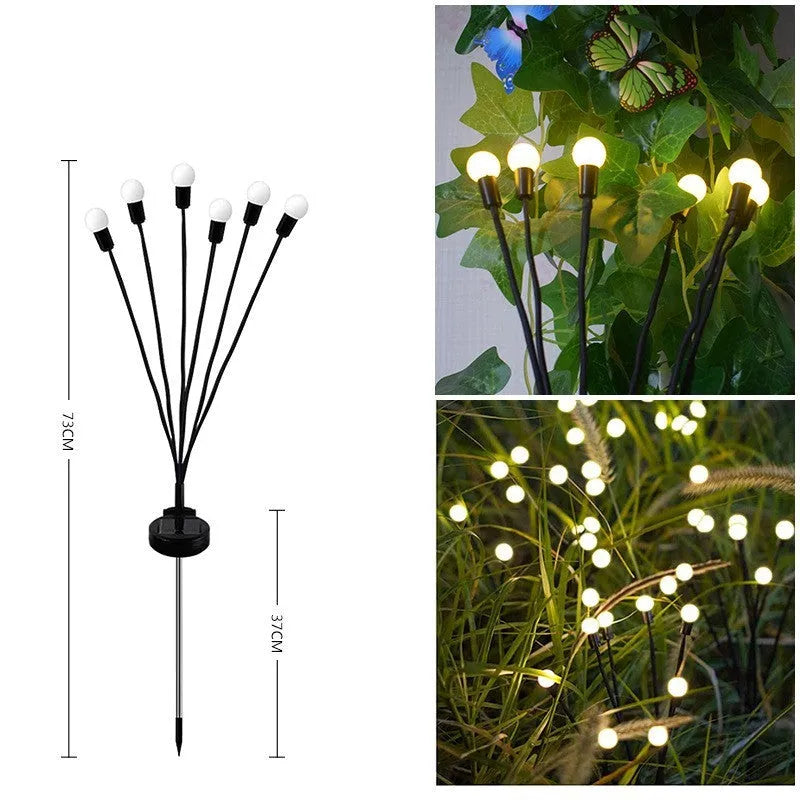 Solar-powered ground plug lawn light with automatic dusk-to-dawn operation and multiple head configurations