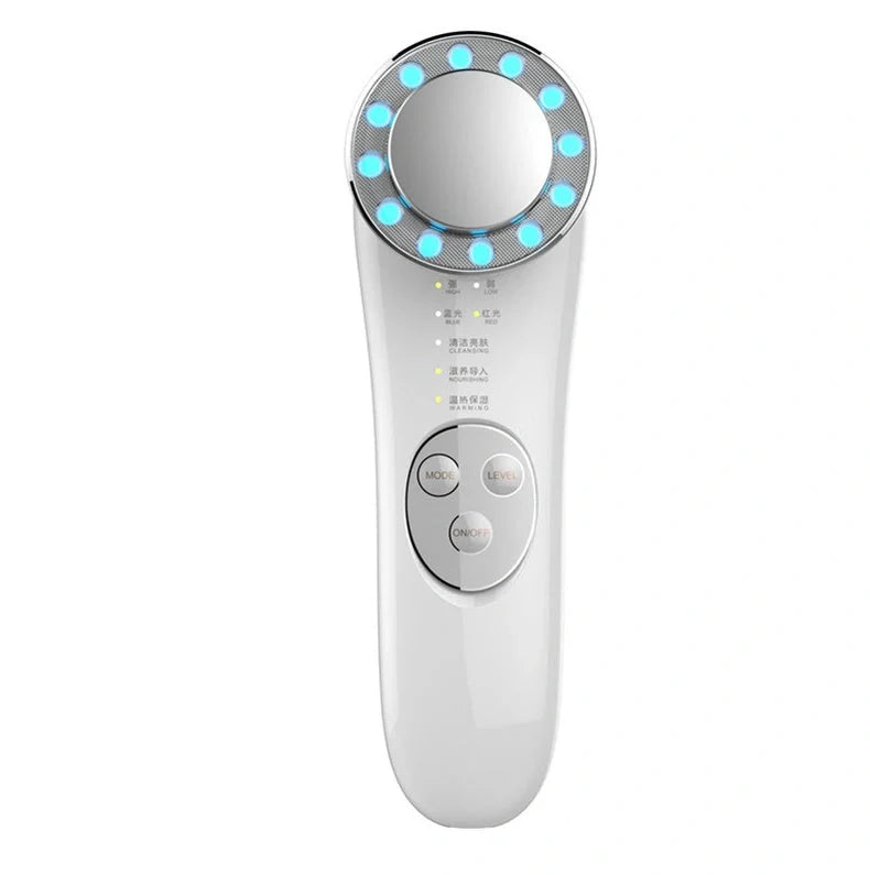 7-in-1 Facial Massager with Galvanic and High Frequency Technology for skin care