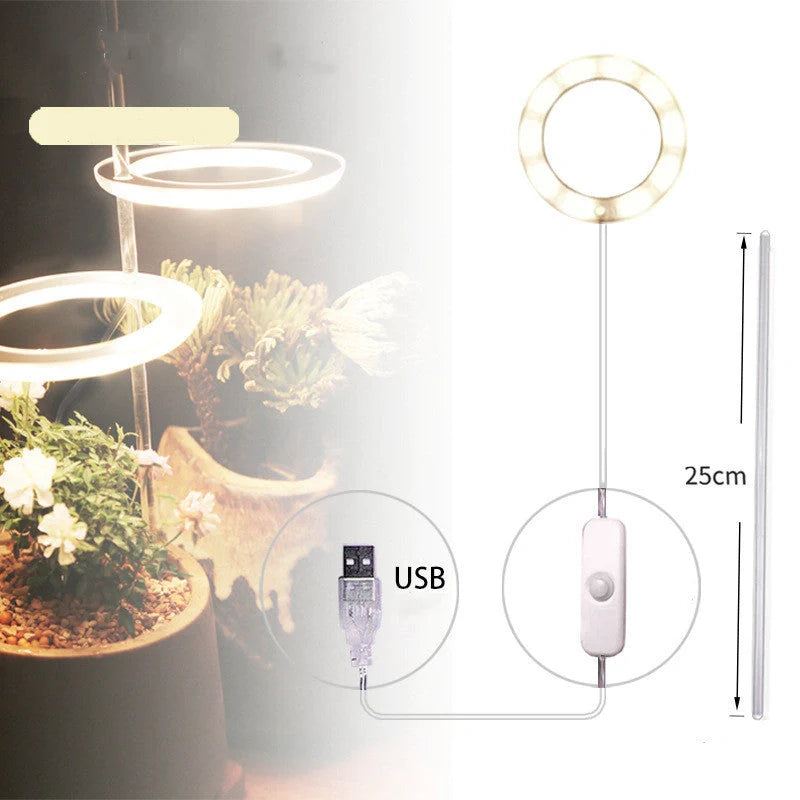 Full spectrum LED grow light for indoor plants with acrylic stick