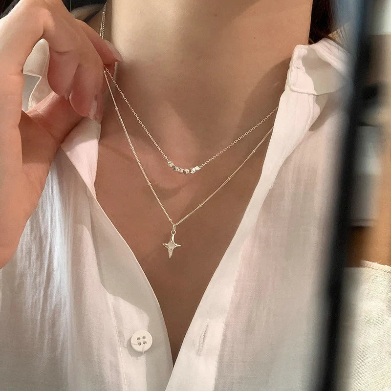 Hhomeenjoy Elegant Stainless Steel Cross Necklace - Timeless Accessory for Women