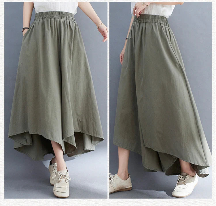 Women's stylish wide-leg cropped pants in various colors, perfect for any occasion.