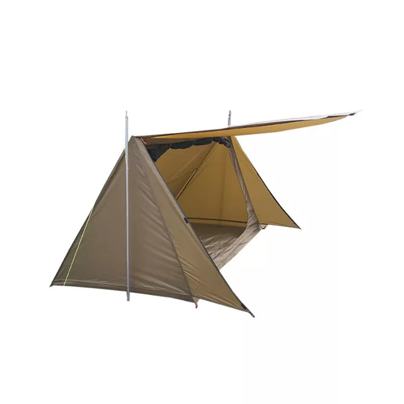 Lightweight waterproof shelter tent for two with aluminum alloy brackets