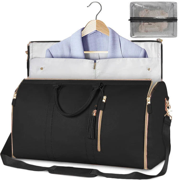 Spacious Travel Duffel Bag - Versatile Women's Handbag with Folding Suit Compartment in Multiple Color Options