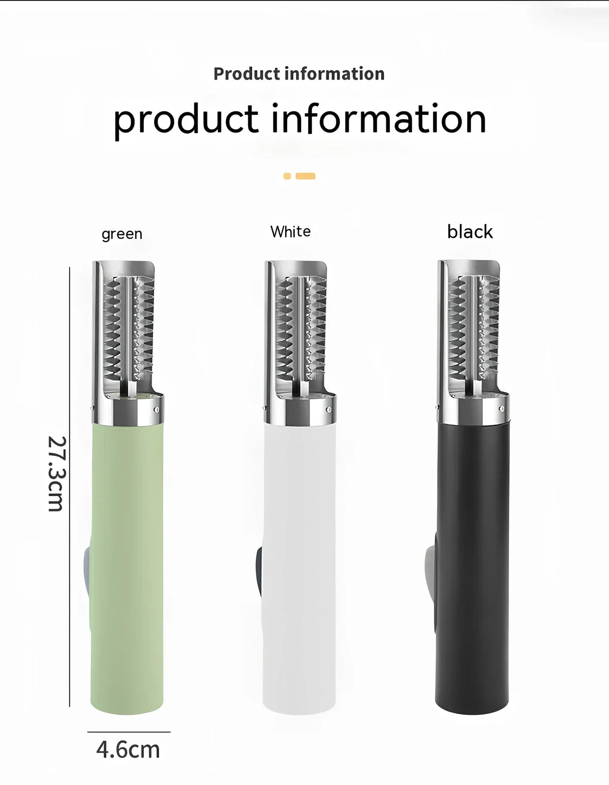 Electric handheld fish scaler machine in white, black, or light green with 125W motor and waterproof design