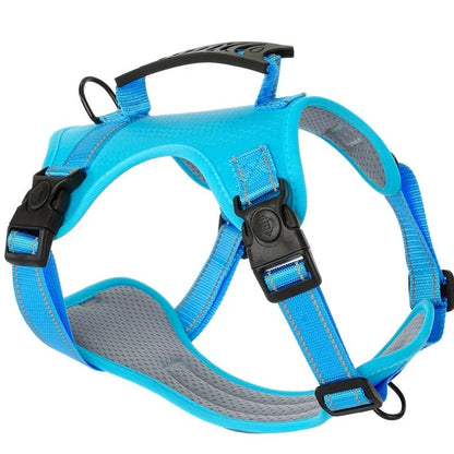 Dog chest harness traction rope in six colours with adjustable sizing for walking control
