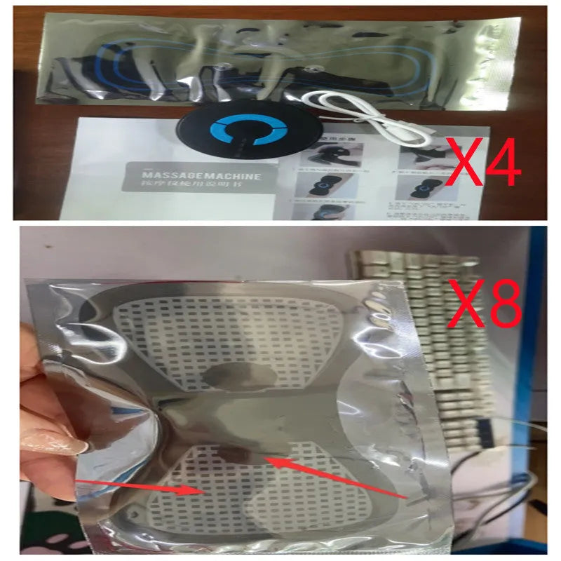 Black HQ-185 mini electric shoulder and neck massager with massage patch, showing compact 15cm size.