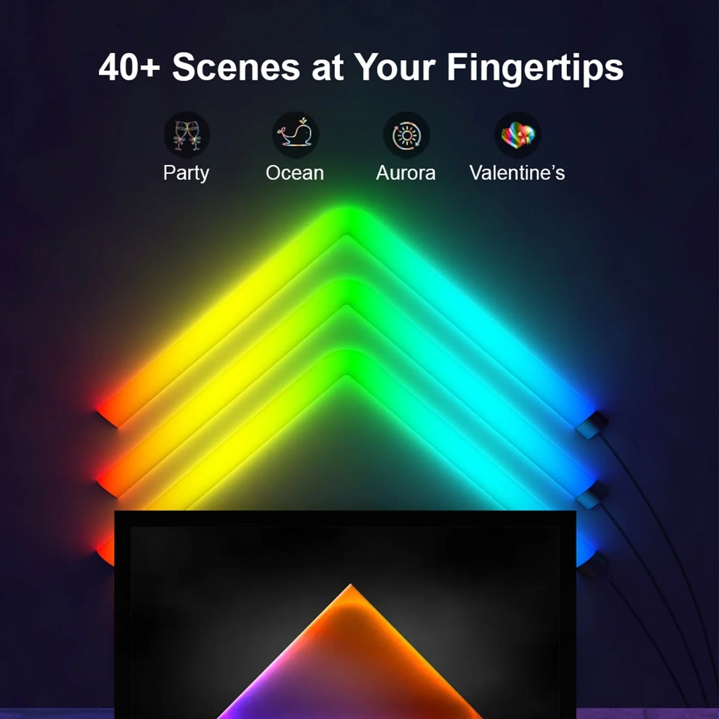 RGB splicing remote control light strip with 30 LED beads per metre for TV background illumination