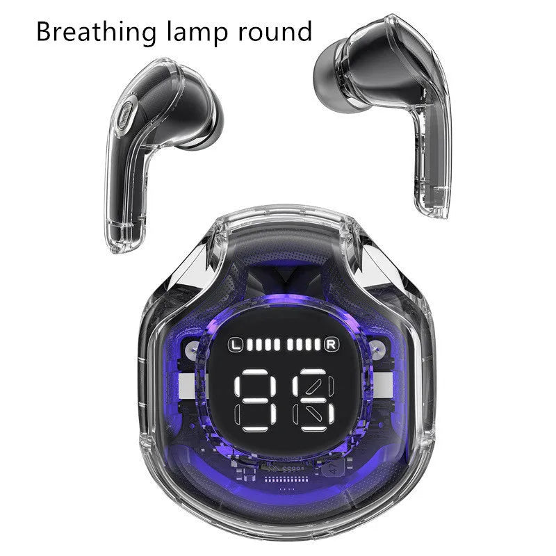 Transparent Warehouse wireless Bluetooth headset in multiple colours with in-ear design and optional breathing light