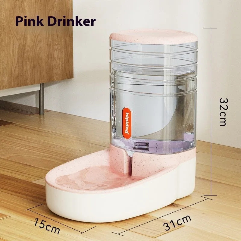 Automatic pet water fountain and feeder in a choice of colours with 3.8-litre capacity.