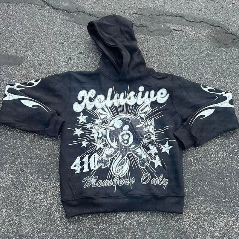 Loose fit pullover with personalised letter print in street hipster style, shown in colour options.