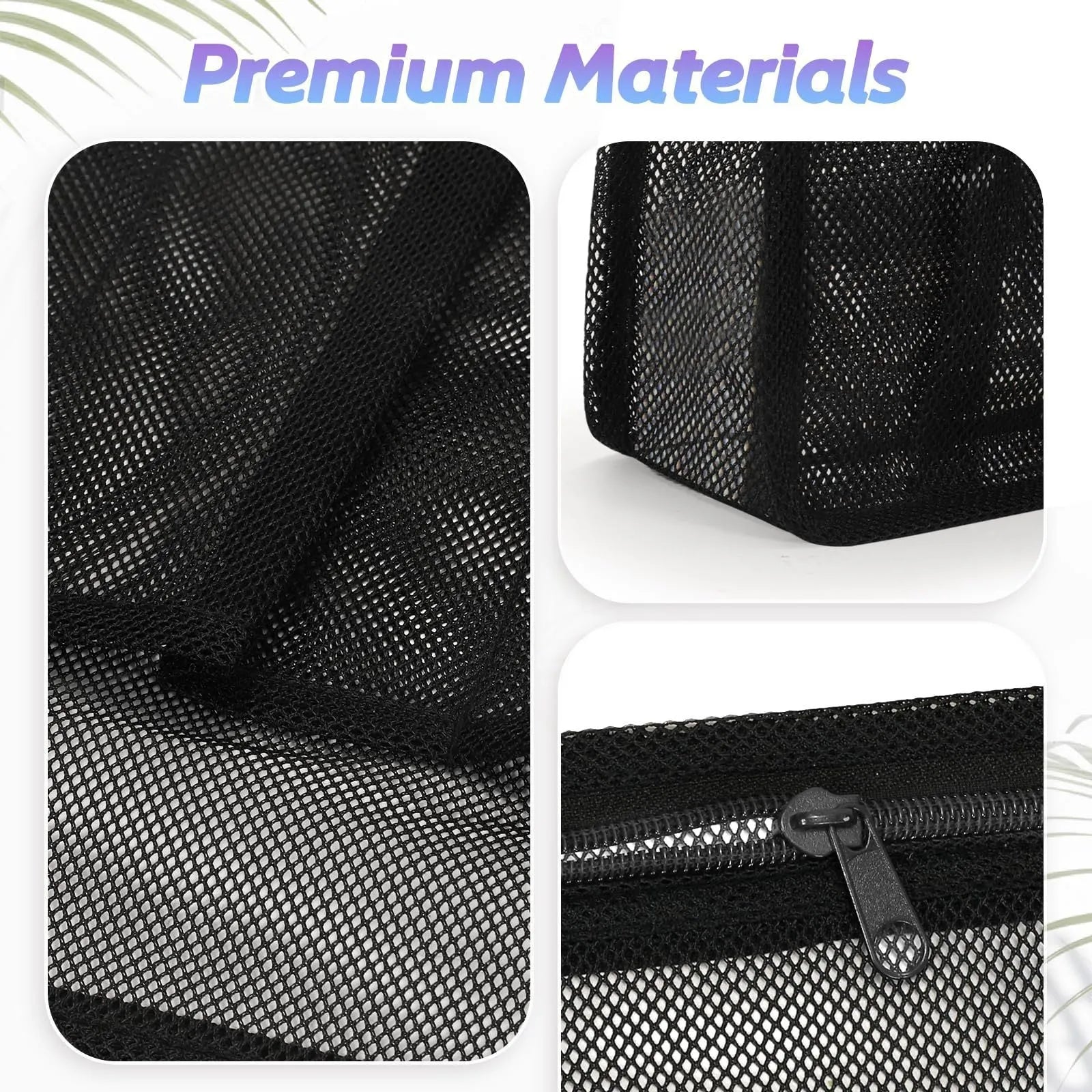 Black swimming gym bag with dry wet separation compartments and mesh pocket