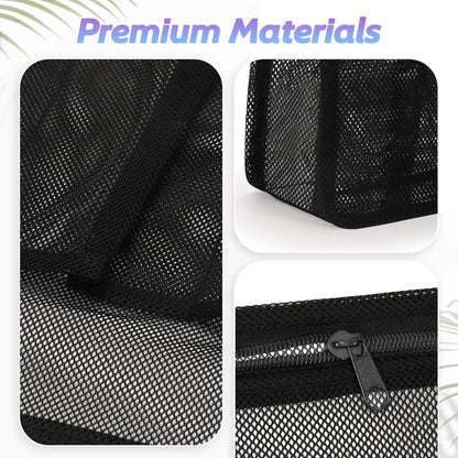 Black swimming gym bag with dry wet separation compartments and mesh pocket