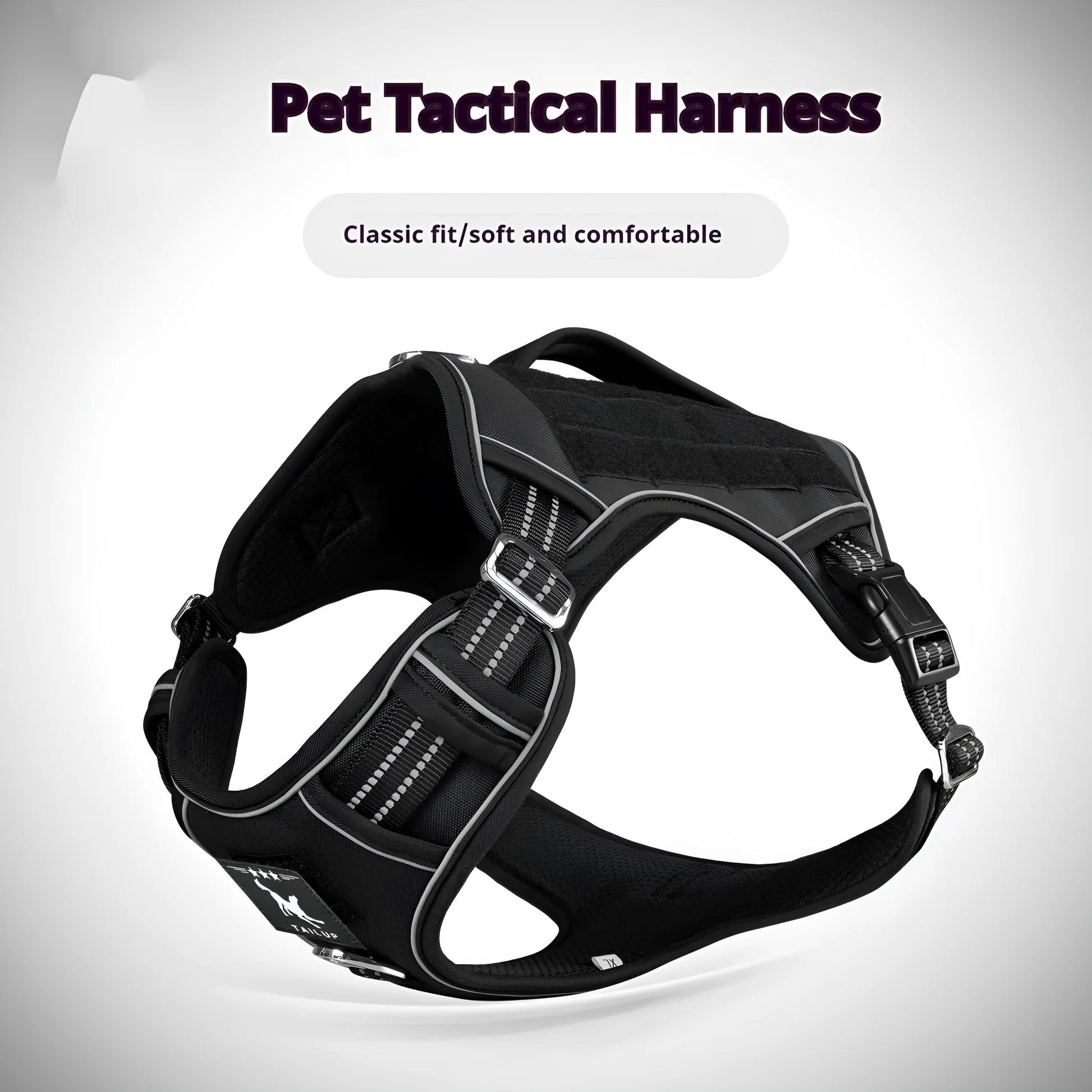 Working dog tactical chest strap in oxford cloth for search and rescue patrol dogs