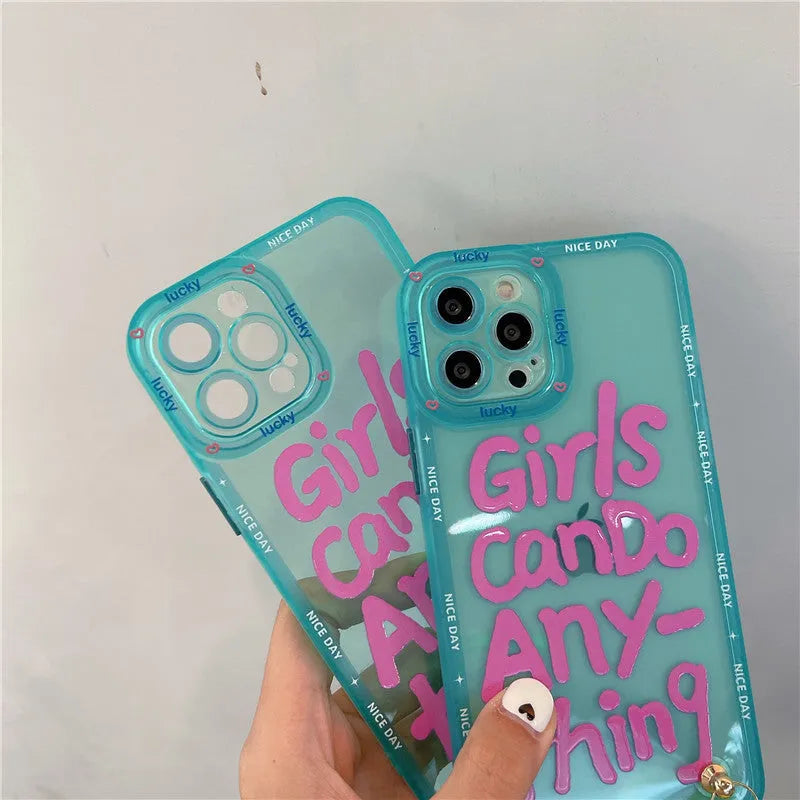 Personalised graffiti art phone case with lanyard for Apple iPhone featuring painted animal designs