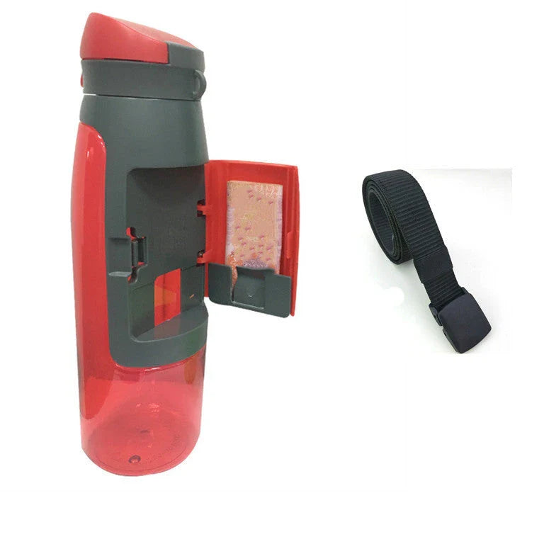 Secure Stash Water Bottle with Hidden Compartment for Storing Valuables, Durable Leak-Proof Design, Suitable for Commuting, Travel, and Outdoor Activities