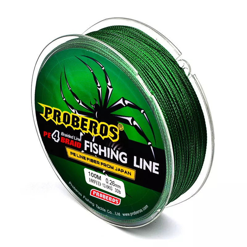 4 Braided 100m Vigorous Horsefish Fishing Line - High-Strength PE Braided Line for Anglers