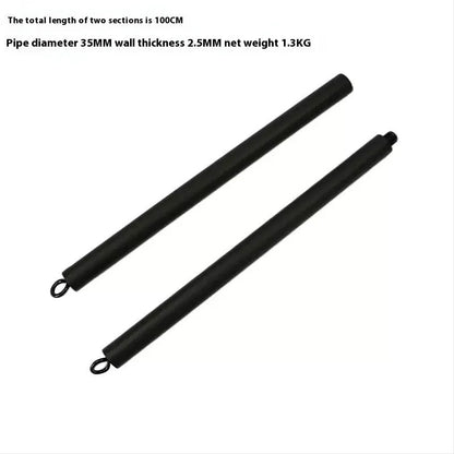 Pull rope resistance training stick with two-segment push-and-pull rod