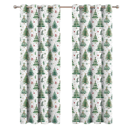 Christmas Forest punching design shading curtain in modern simplicity style showing high sunshade function