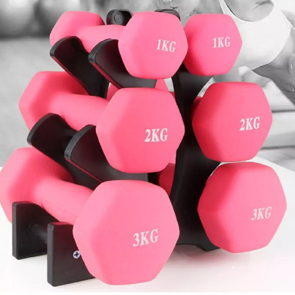PVC Fitness Dumbbell Rack Holder for home gym organization