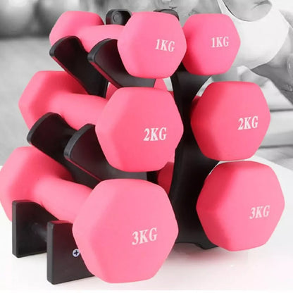 PVC Fitness Dumbbell Rack Holder for home gym organization