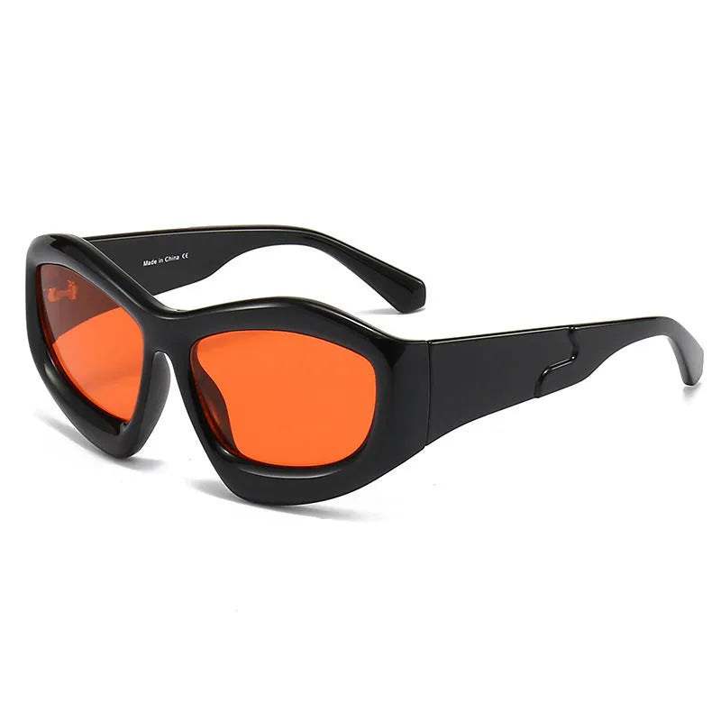 Concave shape sun glasses with bubble element design in multiple colour options for outdoor activities