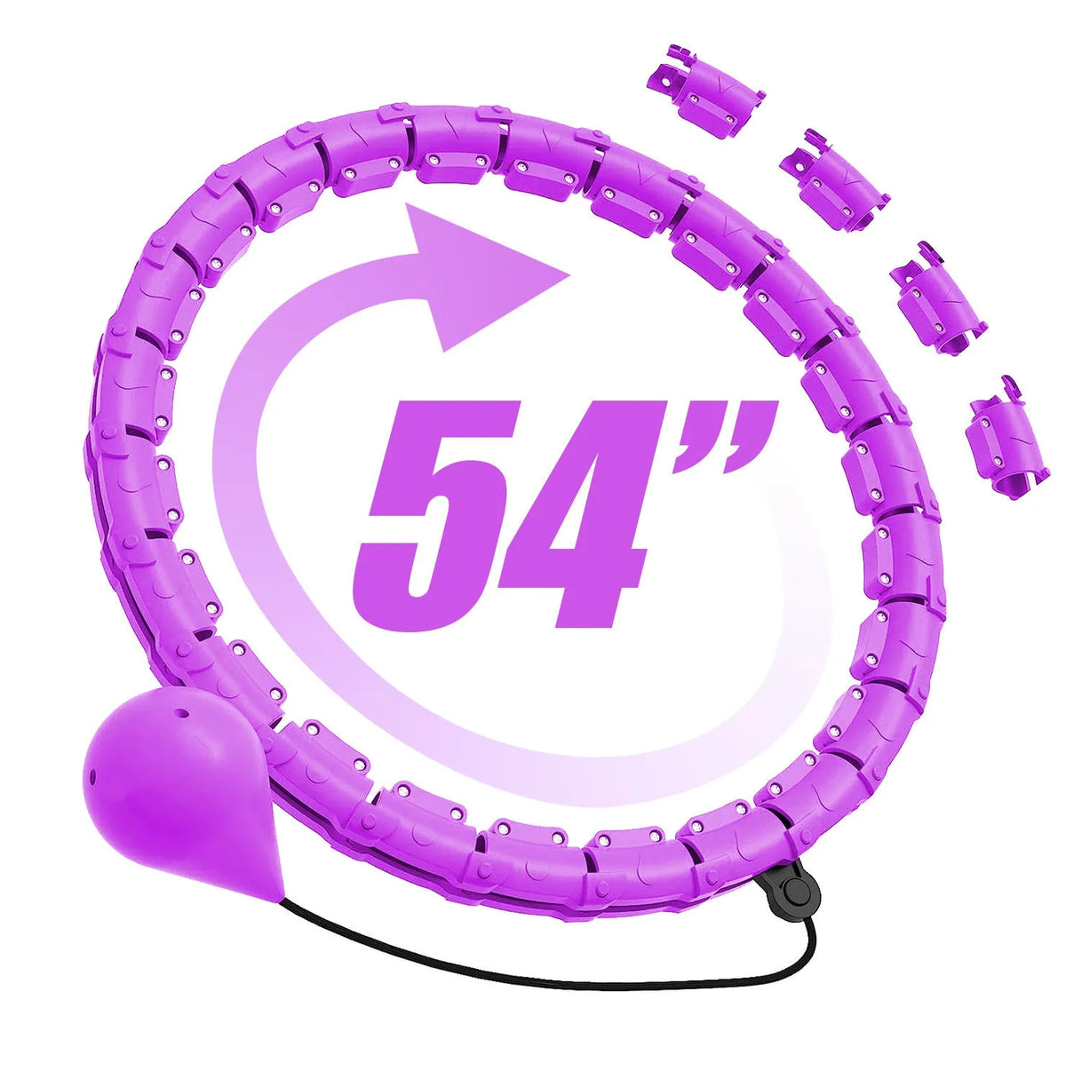 Pink massage soft ball with a detachable black belt, shown on a fitness mat.